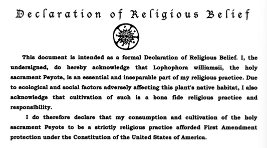 Religious Exemptions for Peyote Use in Five U.S. States: Arizona, Colorado, Minnesota, Nevada, and New Mexico